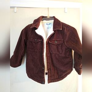 Old Navy Kids Brown Corduroy Jacket Faux Sherpa Lined.  5T